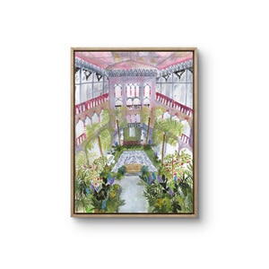 Museum Art Print | Isabella Stewart Gardner Museum | Historic | Garden | Giclee print | Travel memory | Watercolour Painting | Home Decor