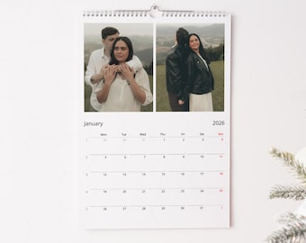 Personalized Couple Calendar 2026 – Custom Photo Calendar for Couples – Love Keepsake – Gift for Him & Her