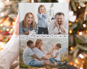 Family Memories Photo Album, Personalized Christmas Photo Book, Custom Printed Holiday Keepsake Gift
