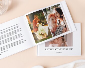 Letters to the Bride from Mom, Personalized Photo Book, Wedding Gift for Daughter, Hardcover Keepsake