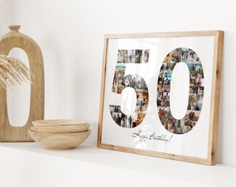 50. Geburtstag Foto Collage, 50. Geburtstag Geschenk für Sie, 50. Geburtstag Geschenk, 50. Geburtstag Dekorationen, 50. Jahrestag Geschenk, Foto Geschenke