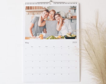 Fotokalender 2026, familiefotokalender, cadeau voor mama en papa, aangepaste fotokalender, gepersonaliseerde kalender 2026, cadeau moeder van dochter