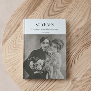 50th Anniversary Gifts For Parents, Personalized Photo Album, 50th Birthday Gift For Women or Men, 50 Years Of Marriage, Golden Wedding Gift