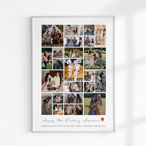 Collage di foto regalo per il 18° compleanno, regalo per ragazze o ragazzi, regalo per i migliori amici del 18° compleanno, decorazioni per il 18° compleanno, regalo per collage di foto