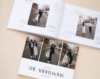 Personalized Wedding Guest Book with Photos, Custom Photo Album for Reception Sign In