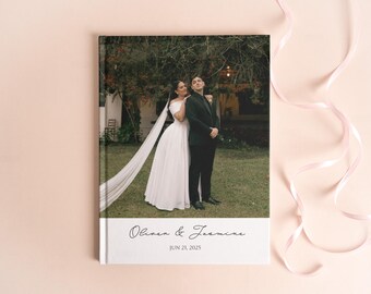1st Anniversary Paper Gift - Custom Wedding Photo Album - First Year Memory Book