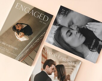 Custom Engagement Magazine Photo Book – Engagement Coffee Table Album – Proposal Keepsake – Gift for Engaged Couple