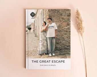 Personalized Travel Photo Album for Couples, Custom Vacation Memory Book