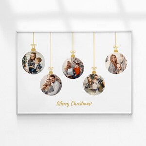 Collage de photos de décoration de Noël, cadeau de Noël personnalisé pour la famille, collage de cartes de Noël, collage de photos d'art mural, collage de photos d'anniversaire