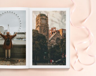 London Photo Album Book, Custom Photo Album, UK Travel