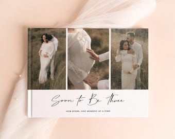 Personalized Maternity Photo Album 11x8 – Pregnancy Keepsake with Custom Cover – Baby Bump Photo Book for Mom-to-Be Printed