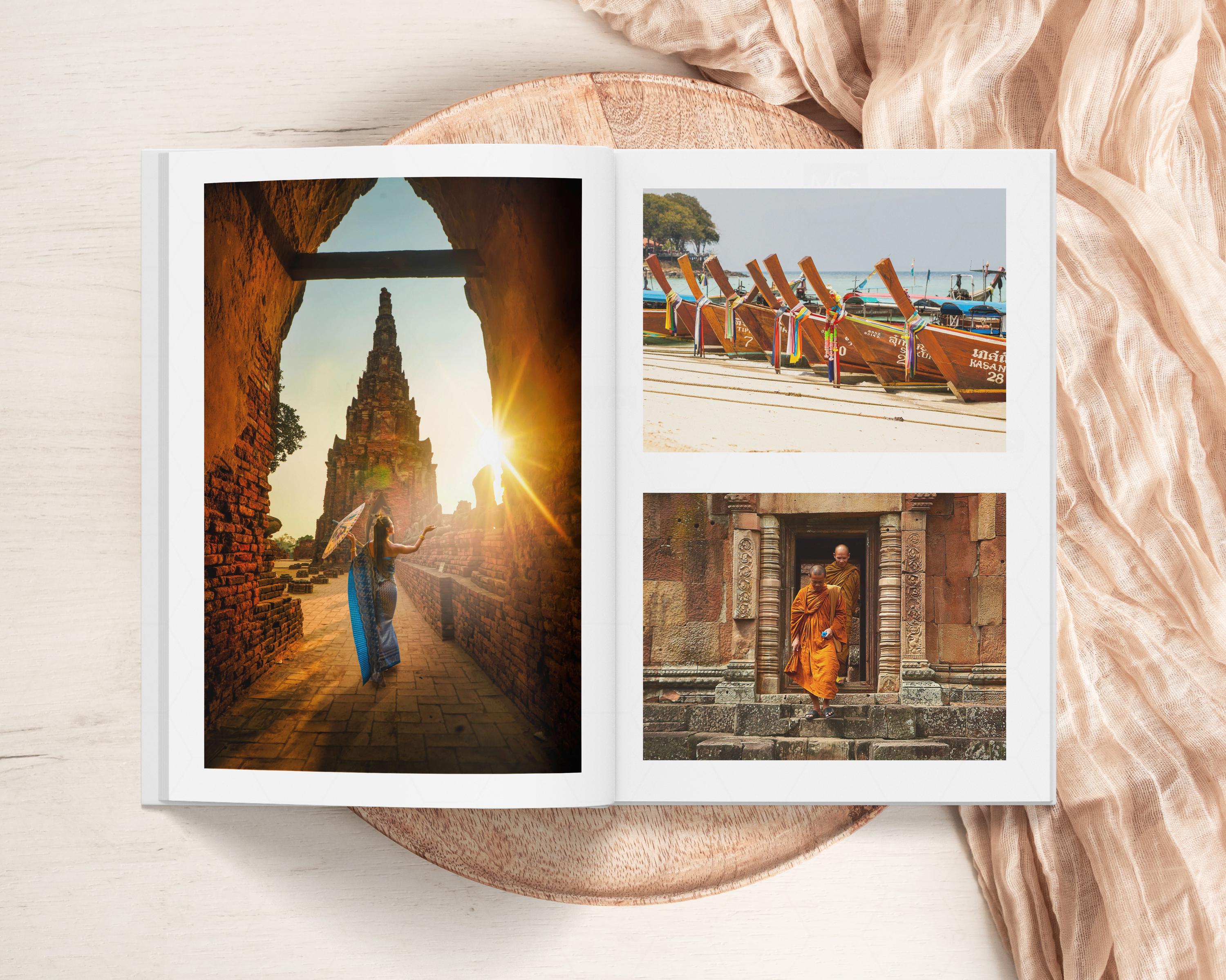Thailand Photo Album Book, Custom Photo Album, Travel Memories