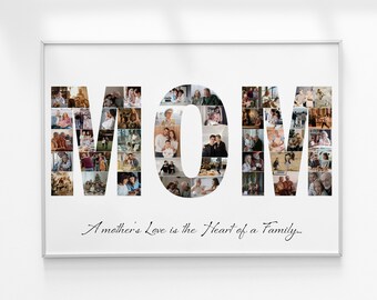 Mama Fotocollage, personalisiertes Geschenk für Mama, Geburtstags-Fotocollage, Muttertagsgeschenk, Fotocollage Geschenk, individuelle Fotocollage