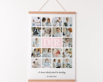 Personalized Doctor Photo Collage, Doctor Appreciation Gift, Medical School Graduation gift