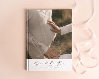 Custom Maternity Photo Album Printed – Personalized Pregnancy Photo Book Keepsake – Baby Bump Memories for Future Mom