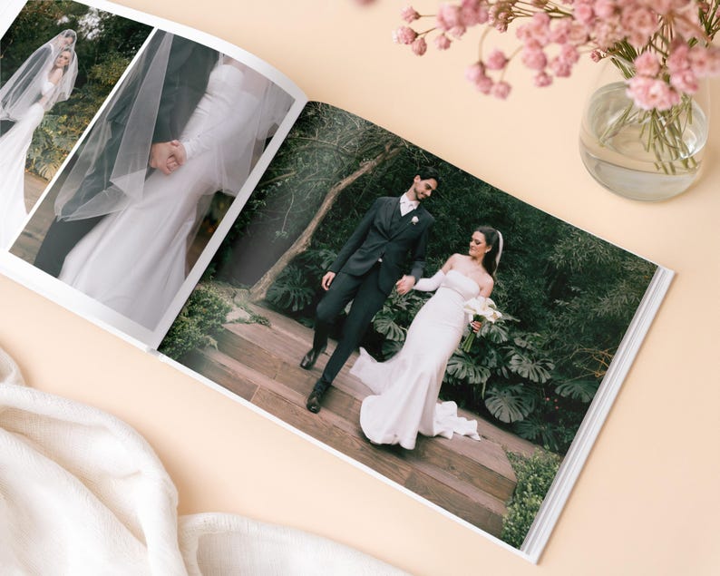 Álbum de Fotos de Casamento Personalizado 8x11 – Lembrança de Casamento com Foto na Capa – Álbum de Casamento Personalizado – Livro de Fotos Impresso para Casais imagem 9