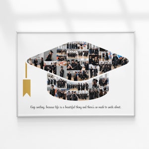 Collage fotografico di laurea, regali di laurea, classe del 2023, regalo di laurea per lei o per lui, decorazioni di laurea, regalo di collage fotografico