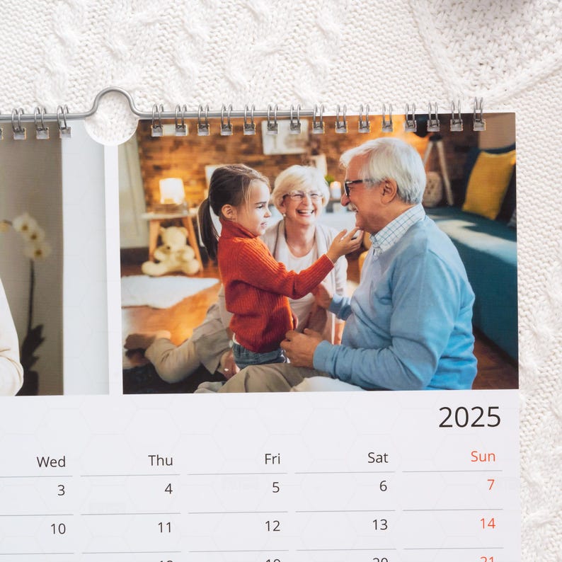 Photo Calendar 2025, Family Photo Calendar, Custom Photo Calendar