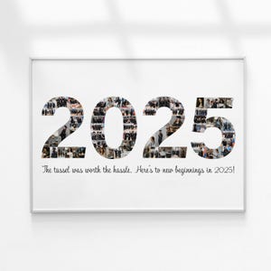 Collage di foto di laurea, regalo classe 2025, regalo di laurea per lei o per lui, regalo collage di foto scolastiche, decorazioni per festa di laurea 2025