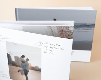 Libro de firmas personalizado para bodas con portada fotográfica / Libro de firmas para la recepción de compromiso / Regalo para la pareja que se casa