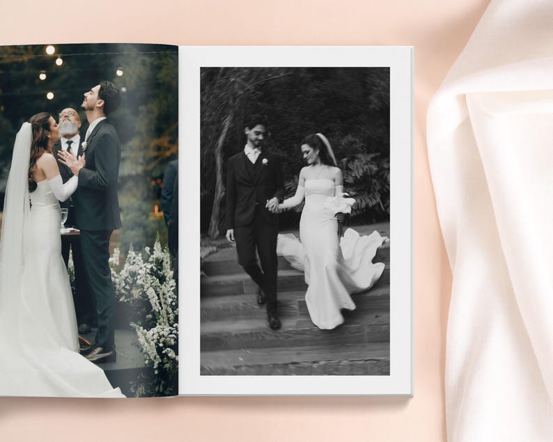 Álbum de Fotos de Casamento Personalizado 8x11 – Lembrança de Casamento com Foto na Capa – Álbum de Casamento Personalizado – Livro de Fotos Impresso para Casais imagem 4