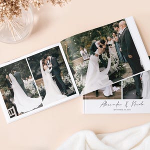 Álbum de Fotos de Casamento Personalizado 8x11 – Lembrança de Casamento com Foto na Capa – Álbum de Casamento Personalizado – Livro de Fotos Impresso para Casais imagem 6