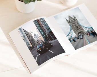London Photo Album Book, Custom Photo Album, UK Travel Memories