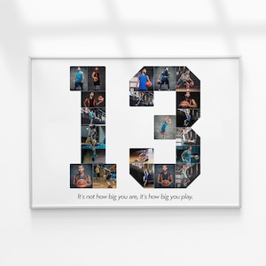 Basketball Senior Night Gift Boy Or Girl, Senior Night Basketball Gifts, Basketball Number Collage, Sport Photo Collage, Custom Basketball