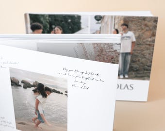 Wedding Guest Book Alternative with Photo, Keepsake Album for Couples