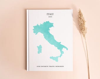 Italy Travel Photo Album – Personalized Vacation Memory Book, Our Adventure Album, Custom Gift for Travelers, Honeymoon or Anniversary Trip