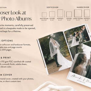 Álbum de Fotos de Casamento Personalizado 8x11 – Lembrança de Casamento com Foto na Capa – Álbum de Casamento Personalizado – Livro de Fotos Impresso para Casais imagem 7