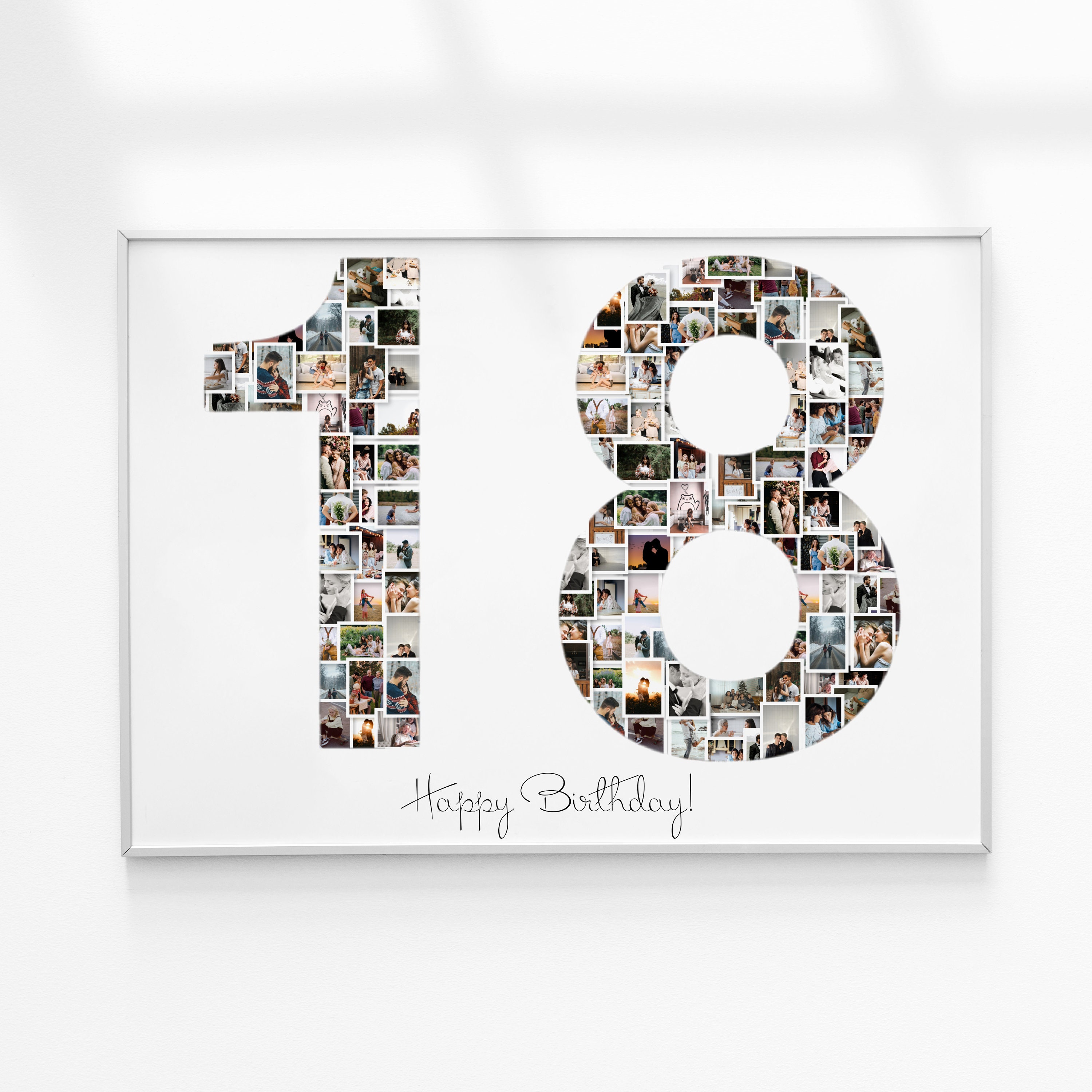 18. Geburtstag Fotocollage ZahlenFotoCollage 18. | Etsy Schweiz