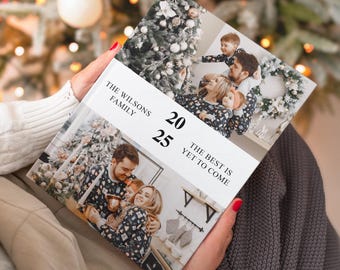 Couple Christmas Photo Album | Personalized Holiday Photo Book | Custom Printed Memory Gift for 2025