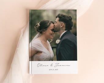 Custom Wedding Photo Album – Personalized Photo Book for Couples – Wedding Keepsake with Cover Photo