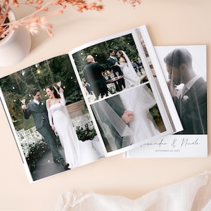 Álbum de Fotos de Casamento Personalizado 8x11 – Lembrança de Casamento com Foto na Capa – Álbum de Casamento Personalizado – Livro de Fotos Impresso para Casais imagem 2
