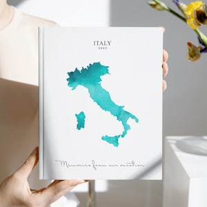 Album fotografico di viaggio in Italia - Libro dei ricordi personalizzato delle vacanze, il nostro album di avventure, regalo personalizzato per viaggiatori, viaggio di nozze o anniversario