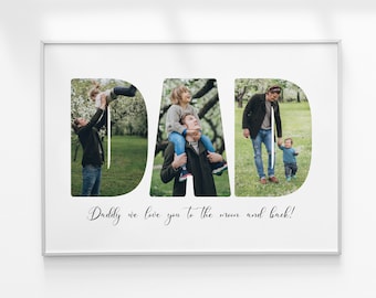 Gepersonaliseerd cadeau voor papa, papa fotocollage, Vaderdagcadeau, verjaardagscadeau voor papa, aangepast vadercadeau, verjaardagsfotocollage
