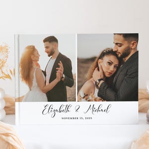 Personalized Hardcover Wedding Photo Book, Custom Wedding Keepsake Photo Album, 11x8 Wedding Photo Album, Printed Photo Album for Wedding