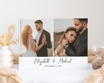 Personalized Hardcover Wedding Photo Book, Custom Wedding Keepsake Photo Album, 11x8 Wedding Photo Album, Printed Photo Album for Wedding