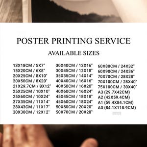 Stampa poster personalizzata – Stampa poster personalizzata – Opaca o semilucida – Servizio di stampa poster – Stampa di qualsiasi dimensione – Poster fotografico personalizzato