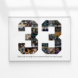 Basketball Photo Collage, Senior Night Gift, Basketball Number Photo Collage, Basketball Senior Gift, Sport Photo Collage, Custom Basketball