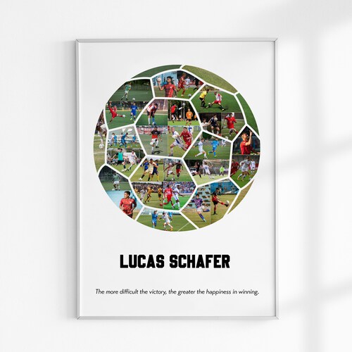 Soccer Ball Photo Collage Custom Football Photo Gift Etsy