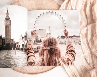 London Photo Album Book, Custom Photo Album, UK Travel Memories