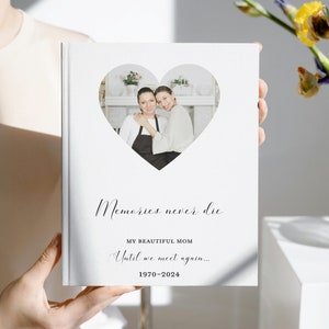Libro de álbum de fotos personalizado, regalo de pérdida de la madre, libro de fotos conmemorativo, regalos de condolencia, regalo de condolencia por la pérdida del padre en la memoria amorosa de mamá
