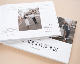Custom Wedding Photo Guest Book – Wedding Keepsake with Photos on Cover