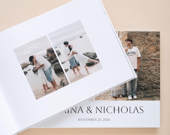 Wedding Keepsake Guest Book, Personalized Photo Album for Guest Messages 11x8