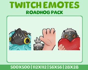 Roadhog Emotes (3) for Twitch/Discord/Youtube