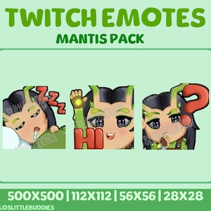 Mantis Emotes (3) for Twitch/Discord/Youtube