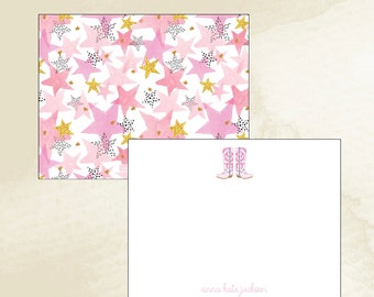 Set of 6 Cowgirl Cards Blank Note Cards W Envelopes 5x7 Size 