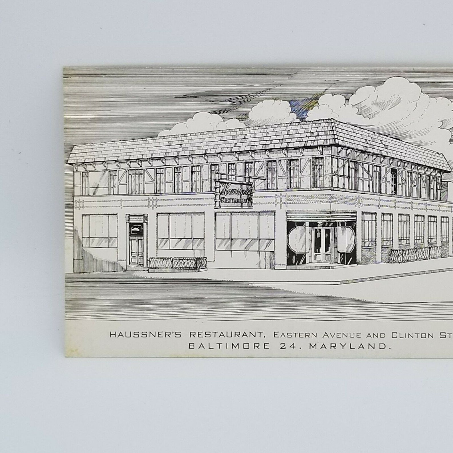 Haussner's Restaurant Baltimore Post Card 1956 Etsy